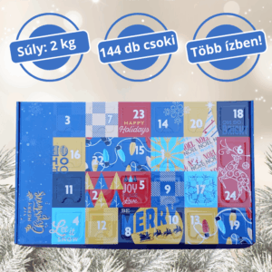 Szaloncukor adventi kalendárium 2kg – kék