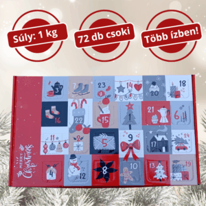 Szaloncukor adventi kalendárium 1kg - piros